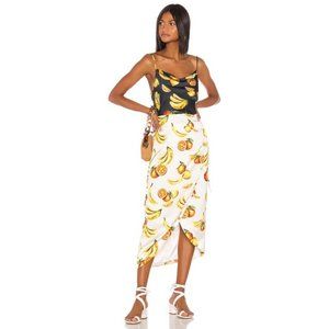 Song of Style Black and White Fruit Print Dress